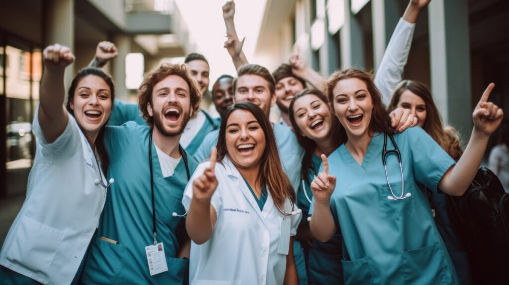 Group of nurses smiling